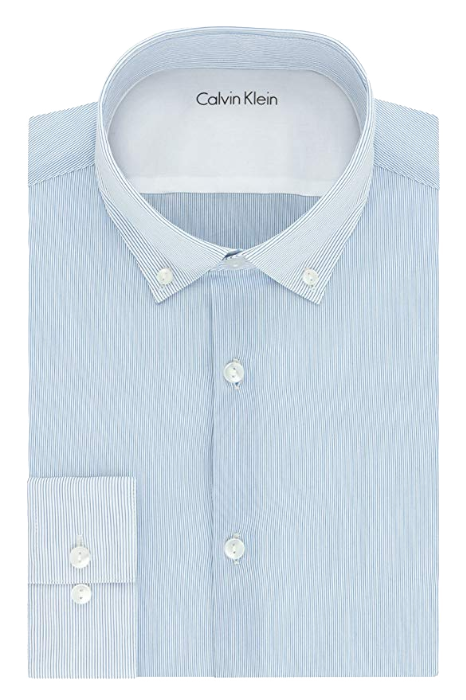Slim fit blue-striped white shirt by Calvin Klein