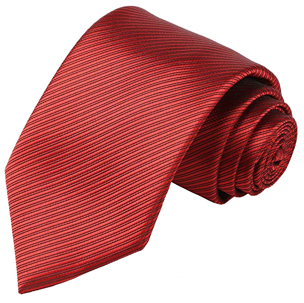 Kissties men's striped tie in red color