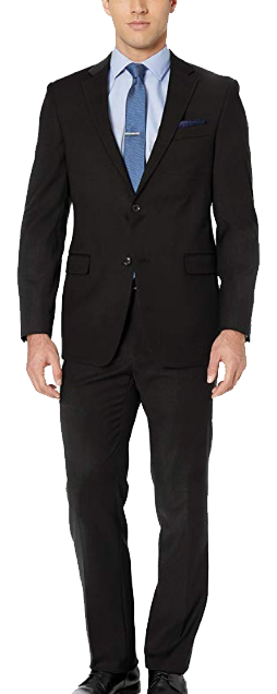 Black Suit Black Shirt Blue Tie