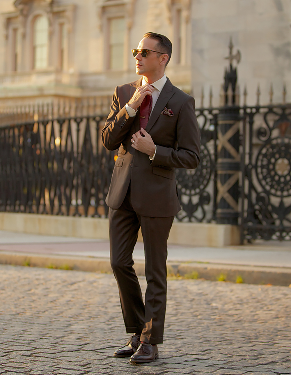 suit with slip on shoes