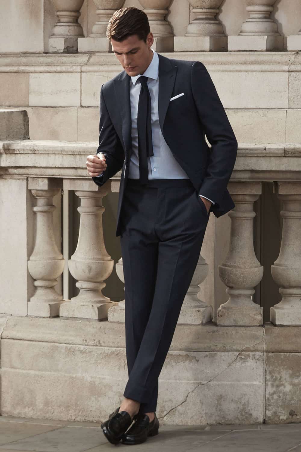 Suit And Leather Loafers