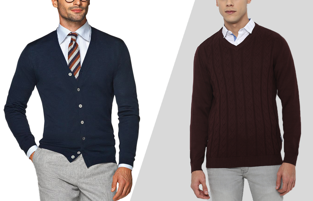 Different Ways to Wear a Sweater over a Dress Shirt - Suits Expert