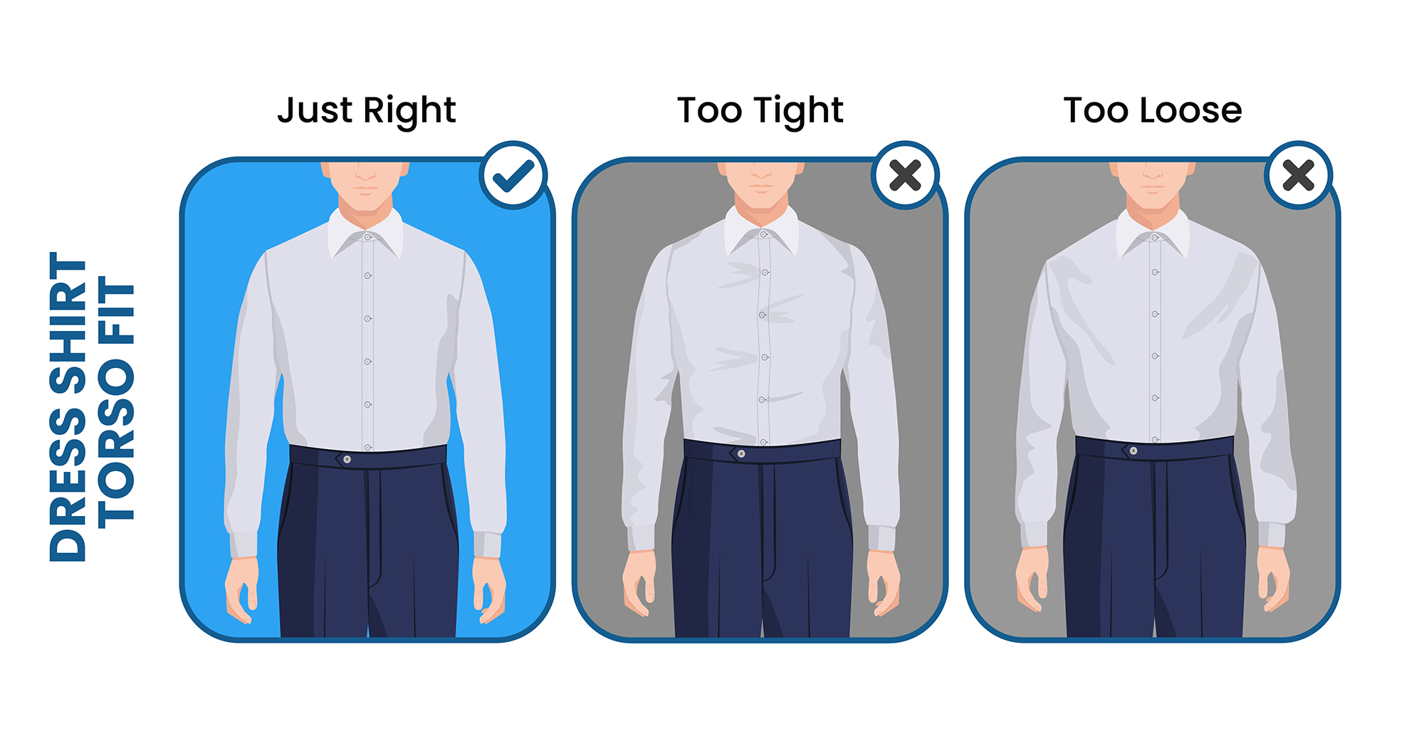 Cách bóp áo sơ mi bị rộng, How to slim dress shirts