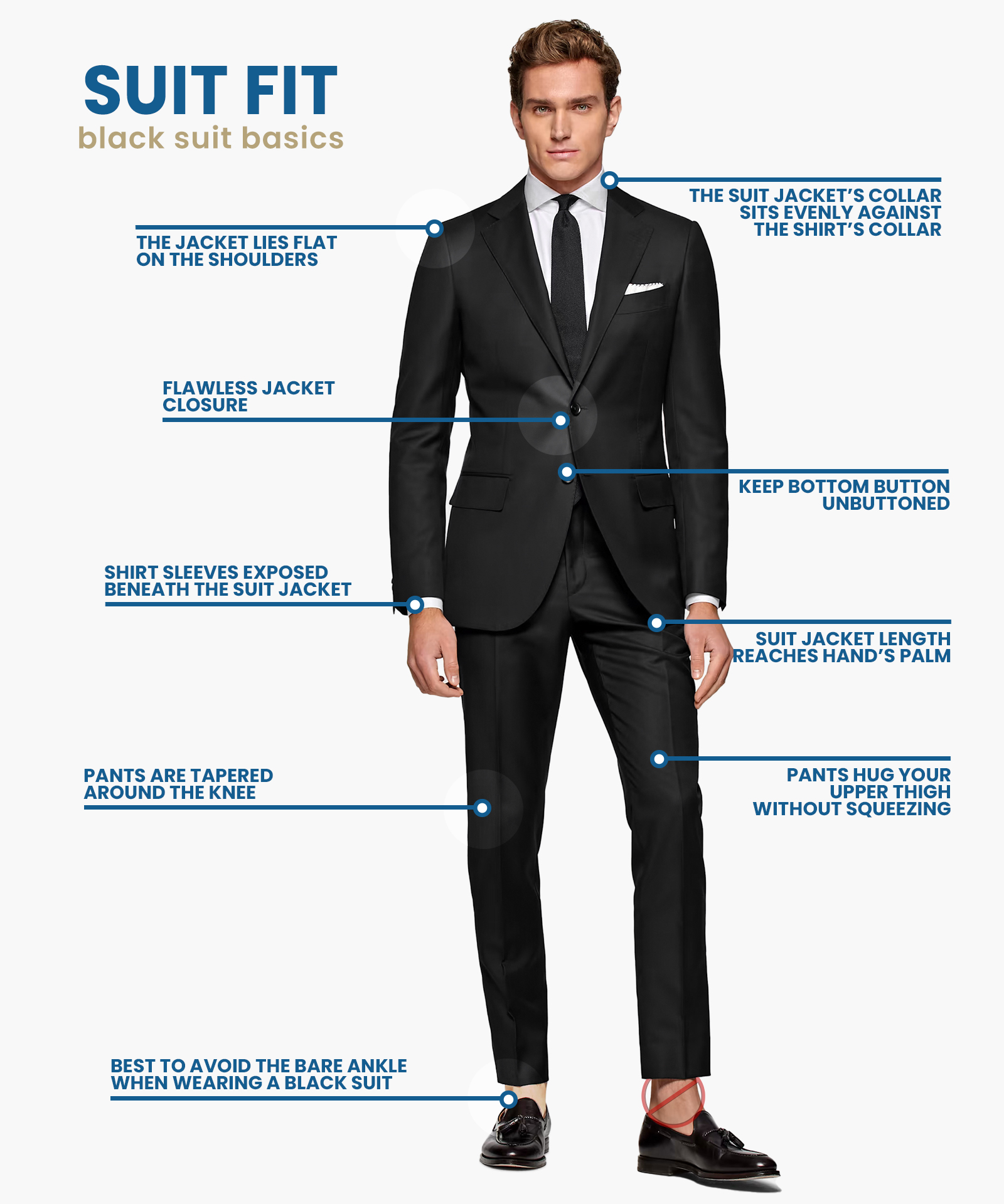 How to Match a Black Suit Blue Shirt  Tips on What Color Tie & More –  Nimble Made