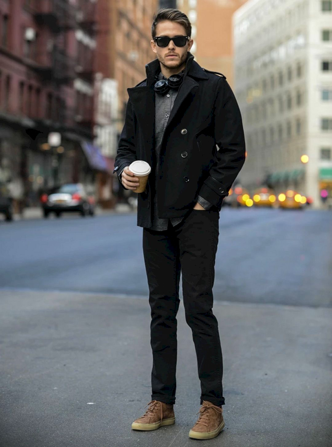 Brown oxfords black pants Oxford shoe on Stylevore