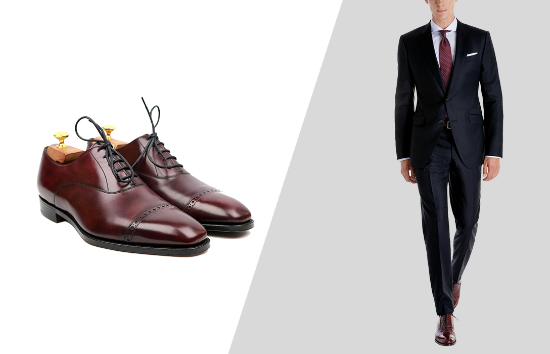 What Color Suit Pants to Wear with Burgundy Dress Shoes - Suits Expert