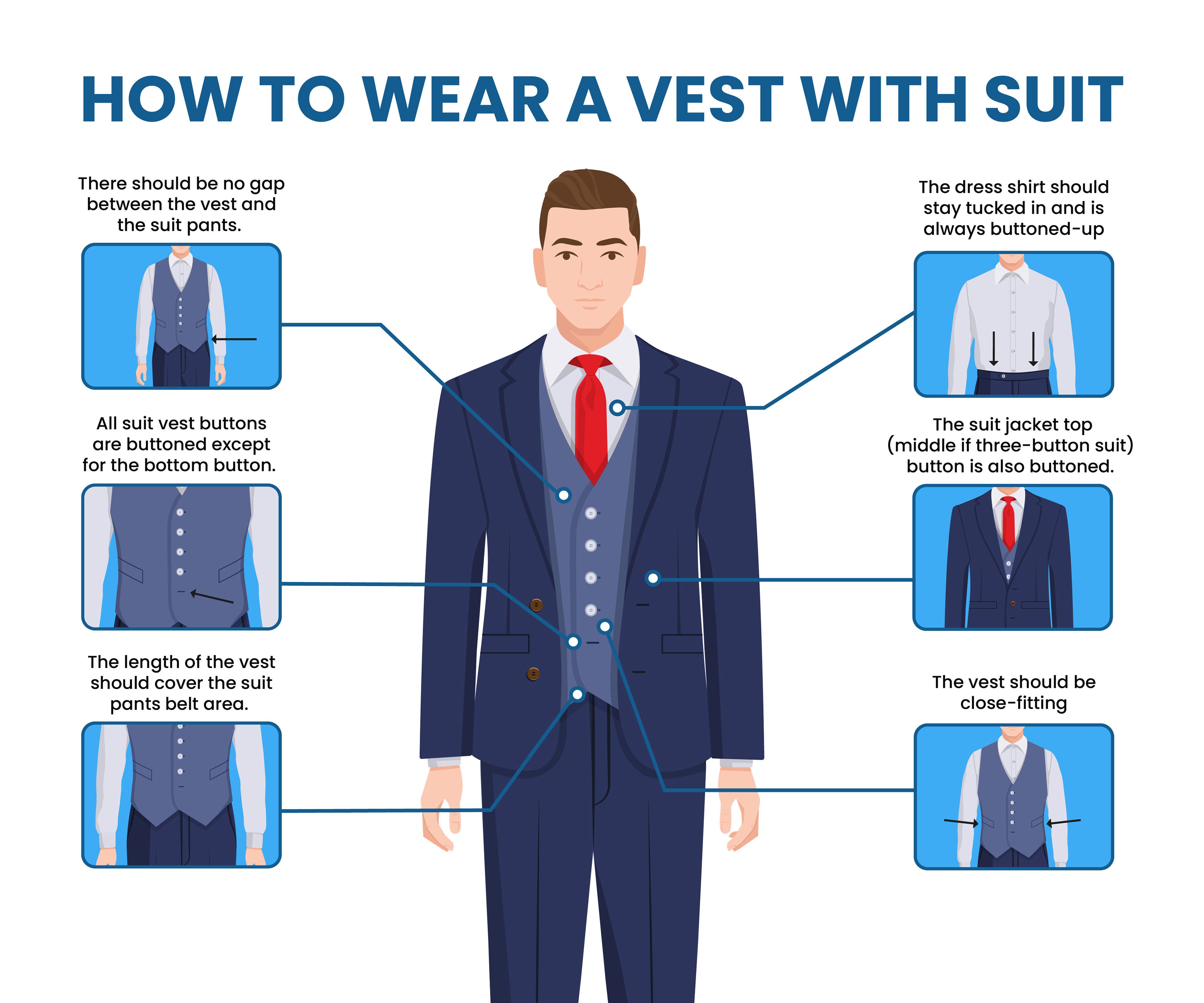 how to wear a vest with suit