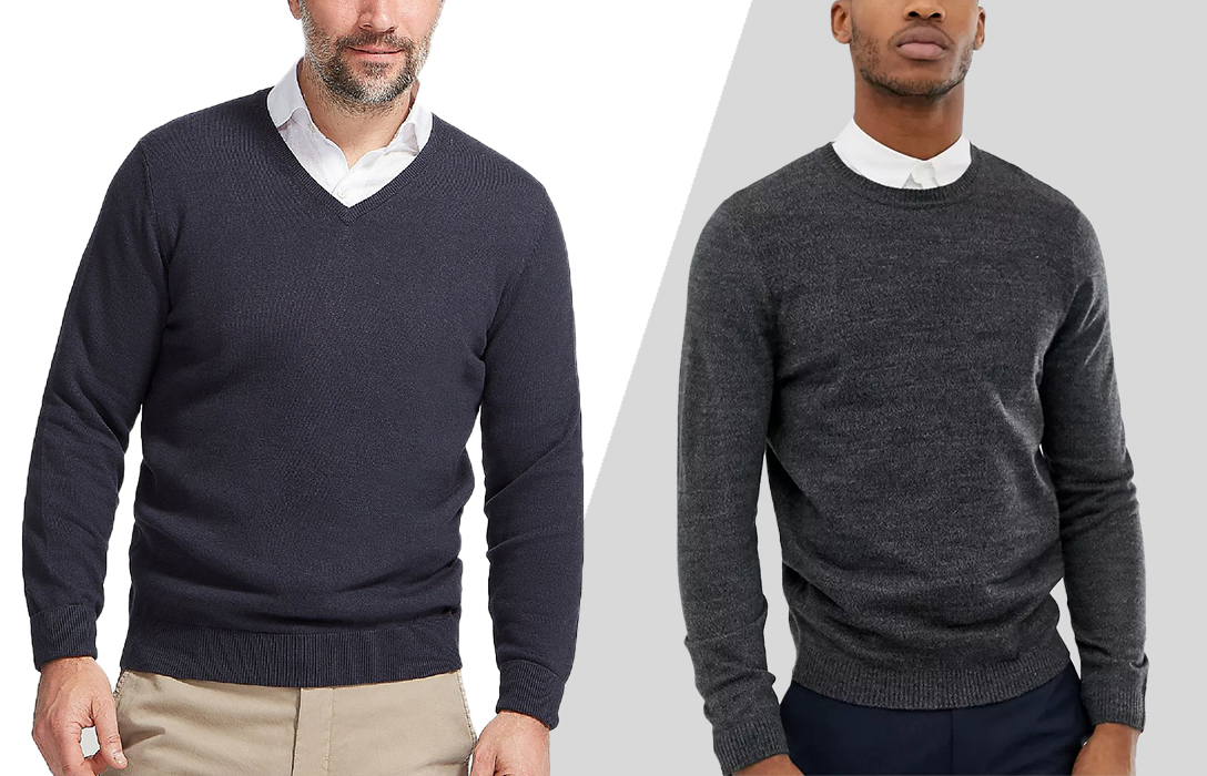How to Choose a Sweater over a Dress Shirt [Collars That Match] 