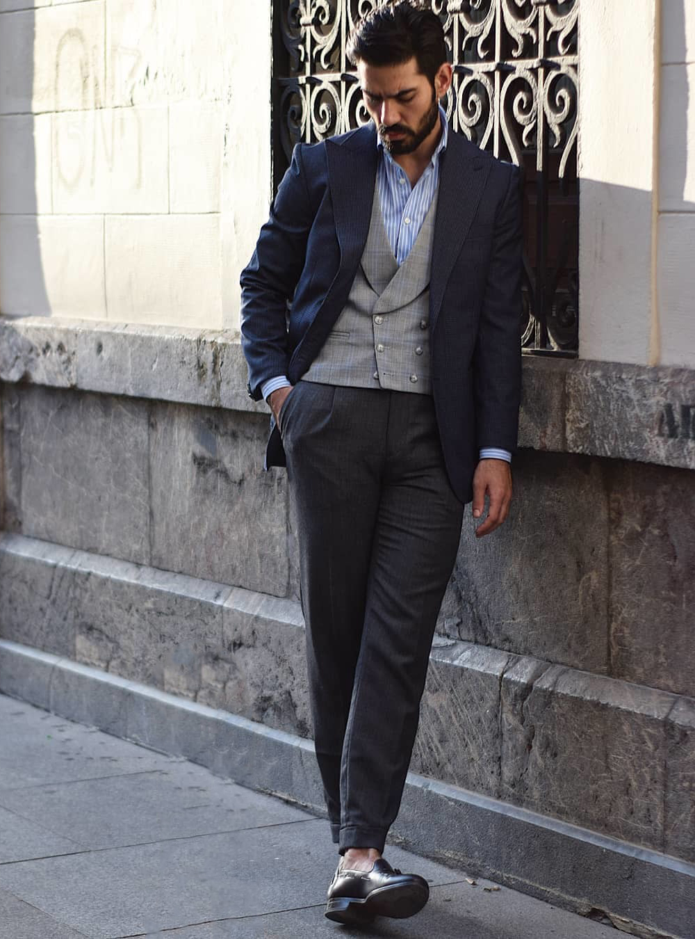 Off-the-rack Tailored Black Blazer w/ Charcoal Lining