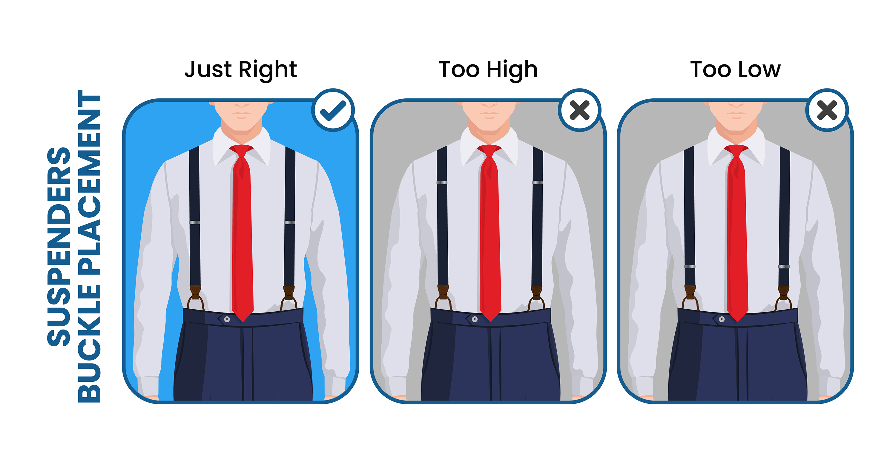 A Man's Guide To Suspenders  Trouser Braces Infographic