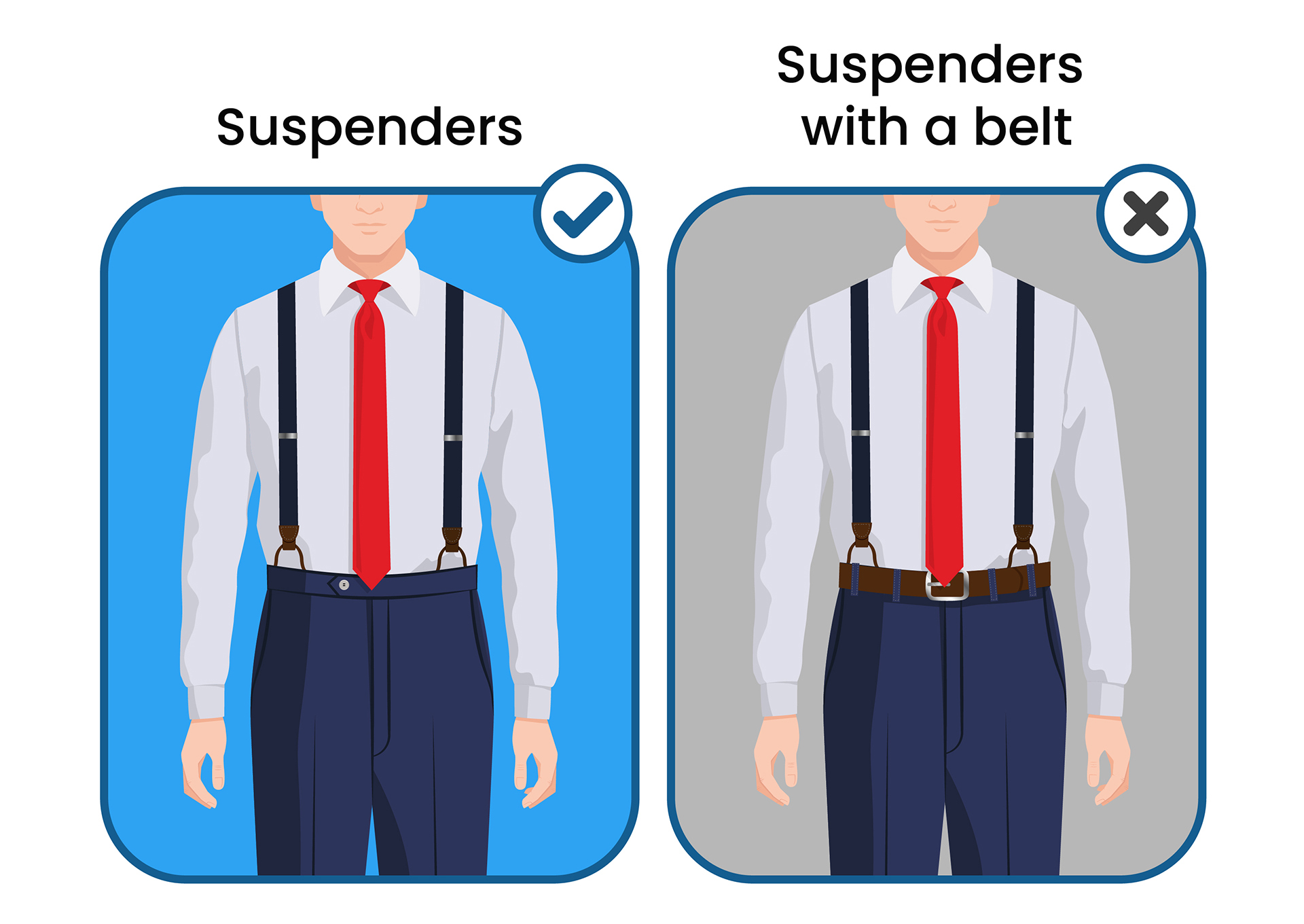 Suspenders & Belt Rule - Should You Wear A Belt With Suspenders?