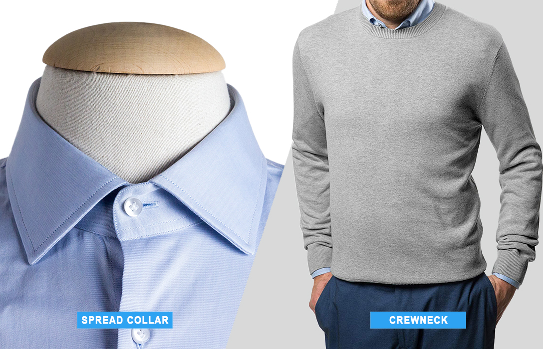 How to Choose a Sweater over a Dress Shirt [Collars That Match] 