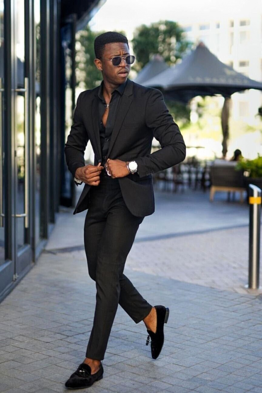 Suit And Leather Loafers