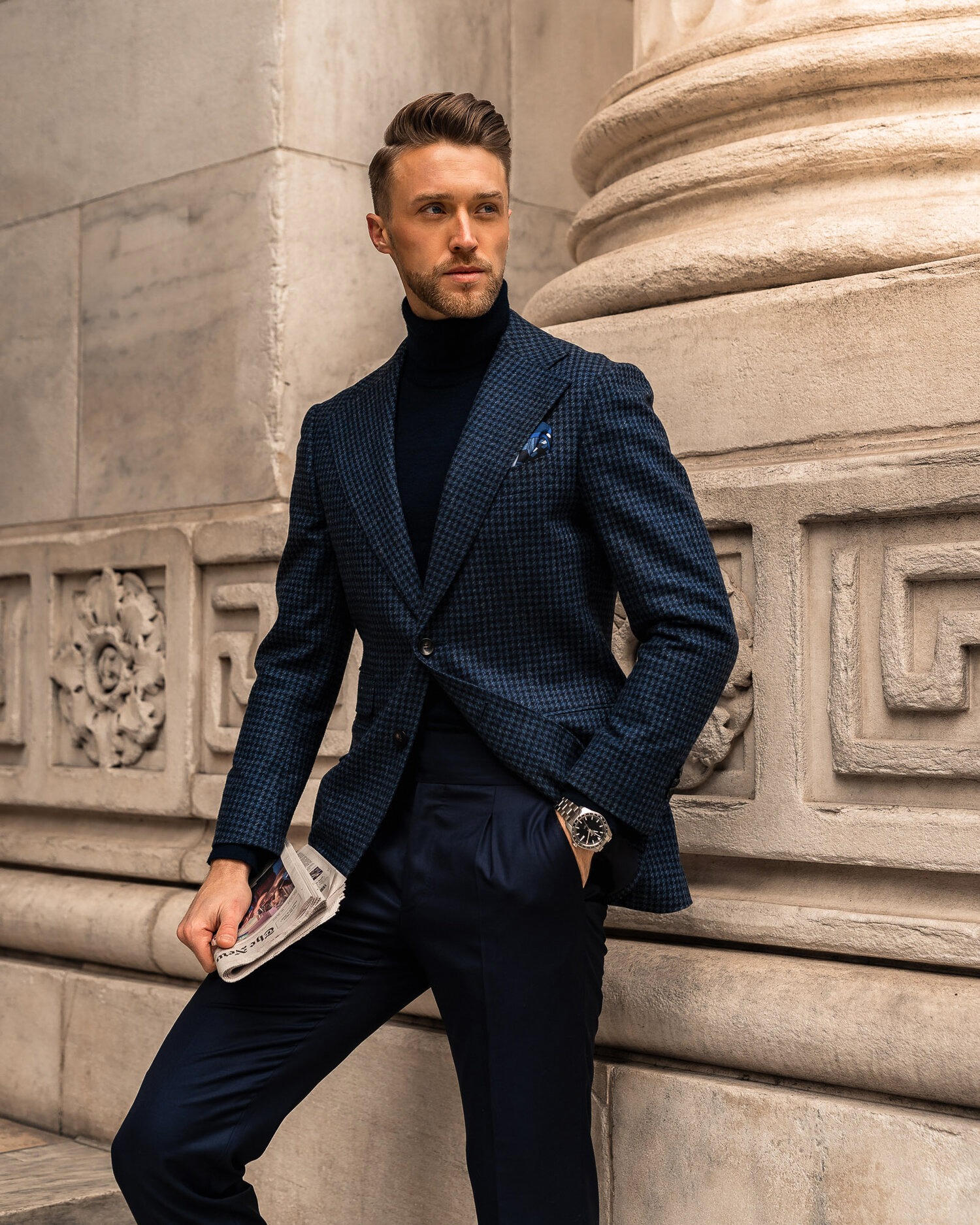 Turtleneck with Suit  How to Wear with a Black or Navy Suit