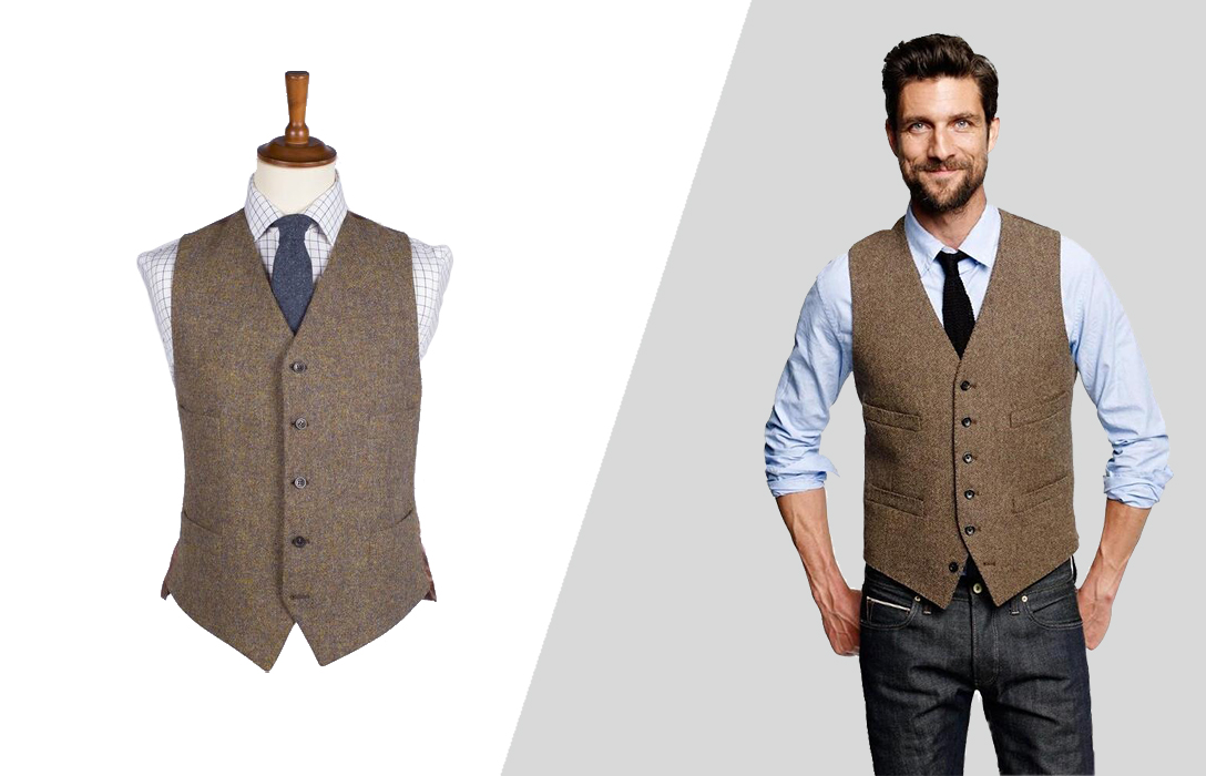 wearing vest with jeans: smart-casual look